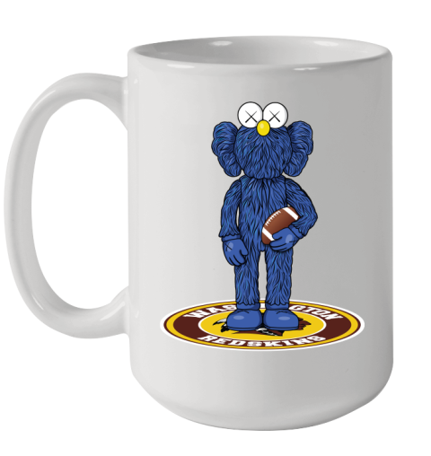 NFL Football Washington Redskins Kaws Bff Blue Figure Shirt Ceramic Mug 15oz