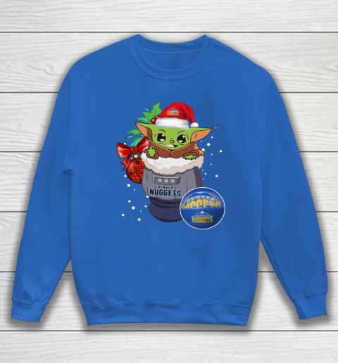 Denver Nuggets Christmas Baby Yoda Star Wars Funny Happy NBA Sweatshirt 7