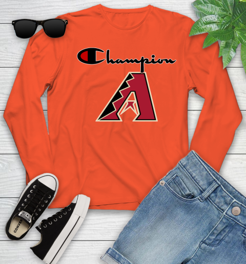 MLB Baseball Arizona Diamondbacks Champion Shirt Youth Long Sleeve 2