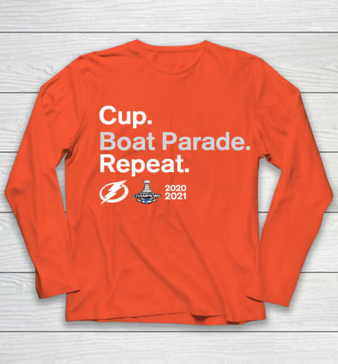 Cup Boat Parade Repeat Tampa bay Lightnings Stanley Hockey 2021 Youth Long Sleeve 3