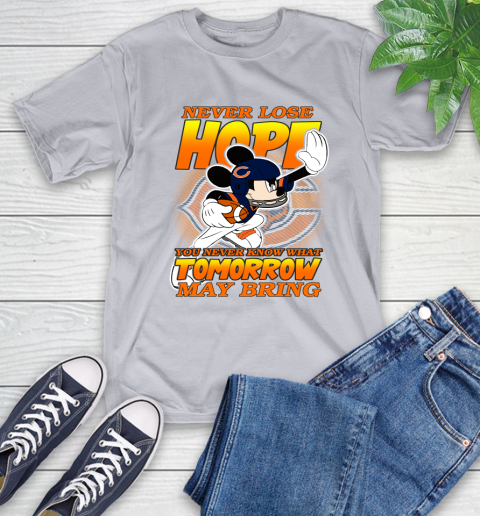 Chicago Bears NFL Football Mickey Disney Never Lose Hope T-Shirt 6