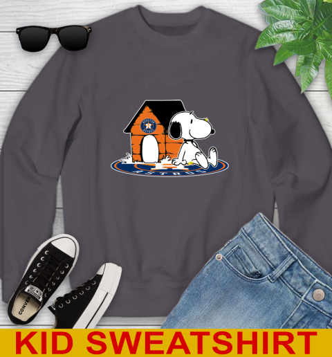 MLB Baseball Houston Astros Snoopy The Peanuts Movie Shirt Youth Sweatshirt 6