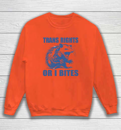 Trans Rights Or I Bites Raccoon Sweatshirt 2