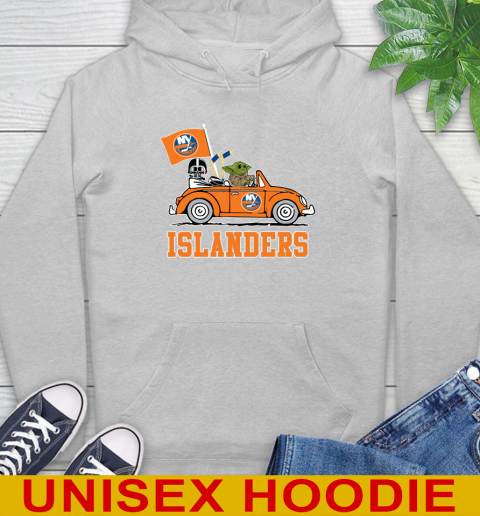 NHL Hockey New York Islanders Darth Vader Baby Yoda Driving Star Wars Shirt Hoodie 6