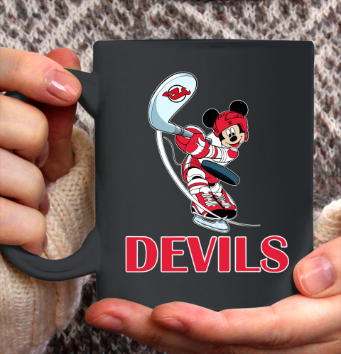 NHL Hockey New Jersey Devils Cheerful Mickey Mouse Shirt Ceramic Mug 11oz