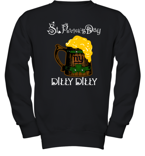 NFL New York Giants St Patrick's Day Dilly Dilly Beer Football Sports szWXUWRxlEo youth sweatshirt 47 95 151514 front black