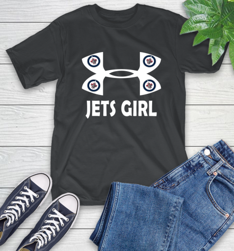 NHL Winnipeg Jets Girl Under Armour Hockey Sports T-Shirt