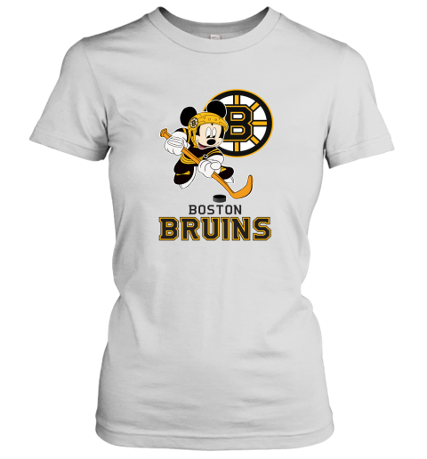 Nhl Hockey Mickey Mouse Team Boston Bruins Women's T-Shirt
