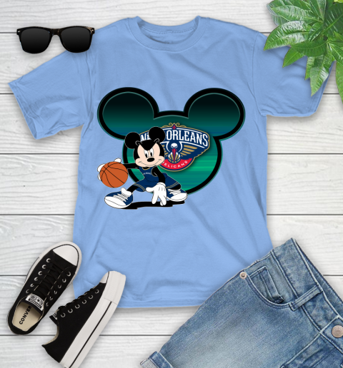 NBA New Orleans Pelicans Mickey Mouse Disney Basketball Youth T-Shirt 11
