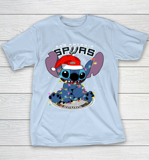 San Antonio Spurs NBA noel stitch Basketball Christmas Youth T-Shirt 4