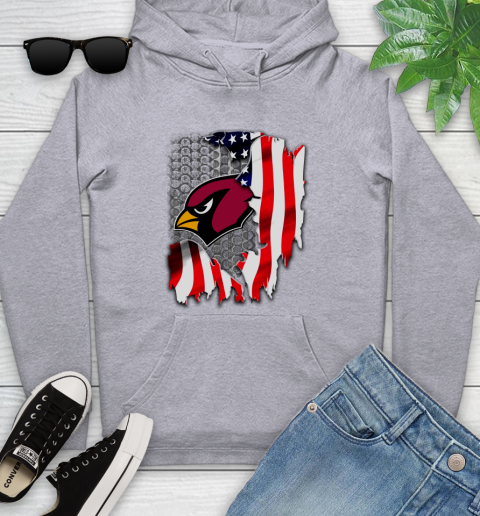Arizona Cardinals NFL Football American Flag Youth Hoodie 6