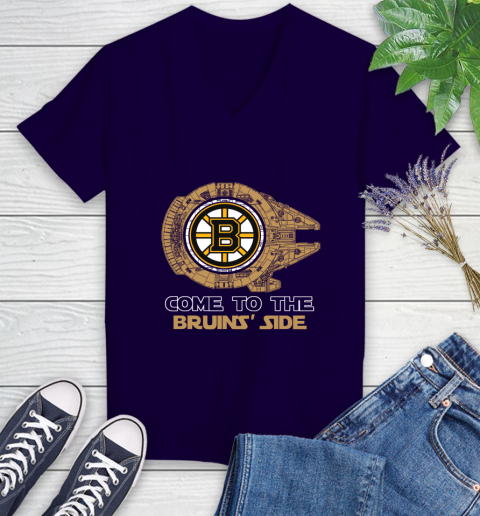 NHL Come To The Boston Bruins Wars Hockey Sports Women's V-Neck T-Shirt 3