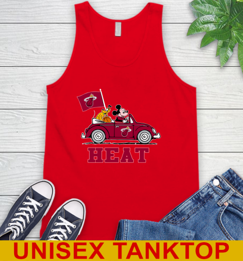 NBA Basketball Miami Heat Pluto Mickey Driving Disney Shirt Tank Top 6