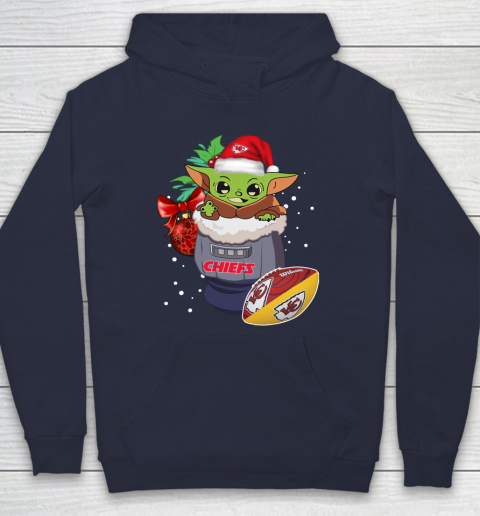 Kansas City Chiefs Christmas Baby Yoda Star Wars Funny Happy NFL Hoodie 4