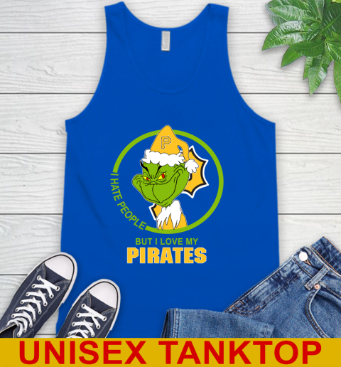 Pittsburgh Pirates MLB Christmas Grinch I Hate People But I Love My Favorite Baseball Team Tank Top 5