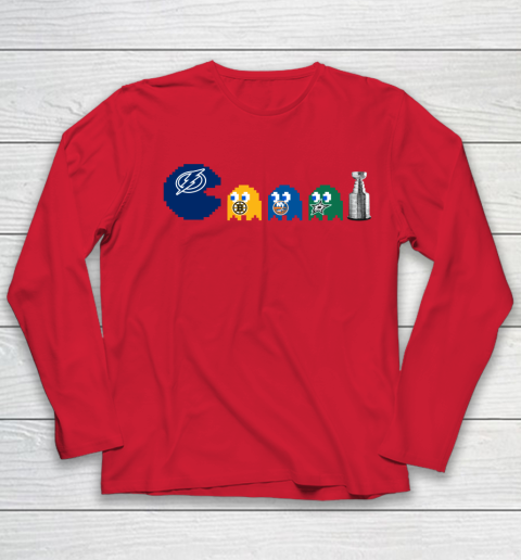 Tampa Bay Lightning x Pacman Create History For Stanley Cup Youth Long Sleeve 10