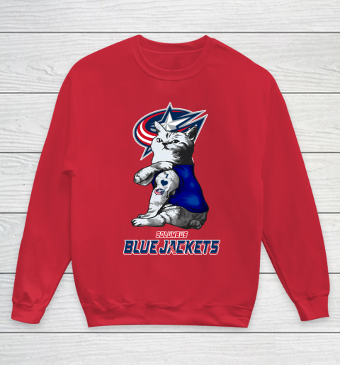 NHL My Cat Loves Columbus Blue Jackets Hockey Youth Sweatshirt 7