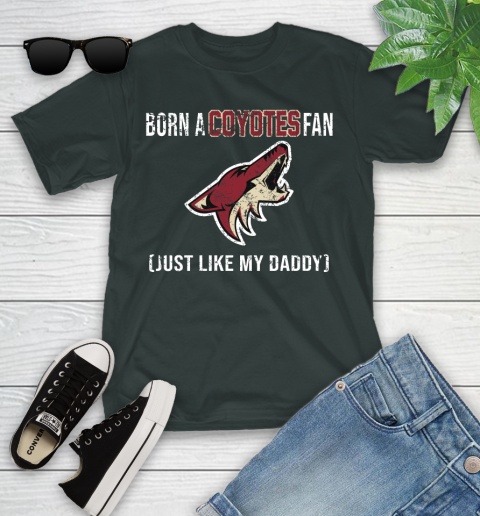NHL Arizona Coyotes Hockey Loyal Fan Just Like My Daddy Shirt Youth T-Shirt 5