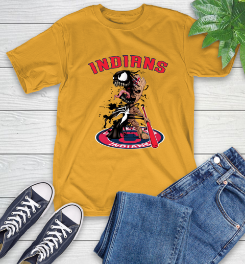 MLB Cleveland Indians Baseball Venom Groot Guardians Of The Galaxy T-Shirt 3