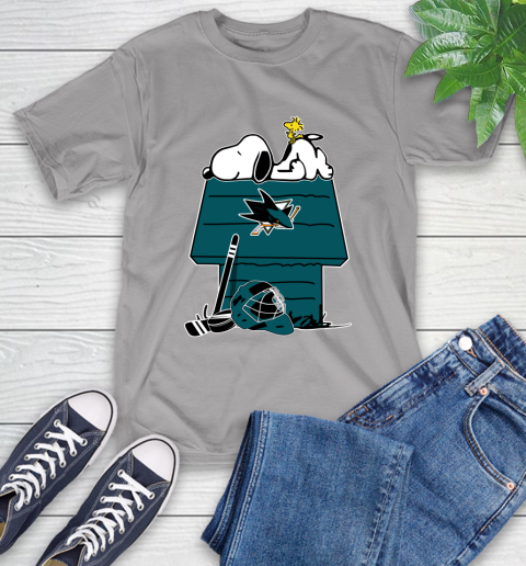 San Jose Sharks NHL Hockey Snoopy Woodstock The Peanuts Movie T-Shirt 6