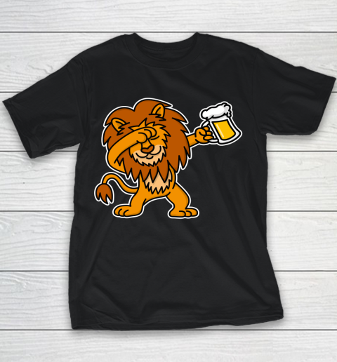 Beer Lover Funny Shirt Dab Dabbing Lion Beer Dutch King's Day King Lions Youth T-Shirt