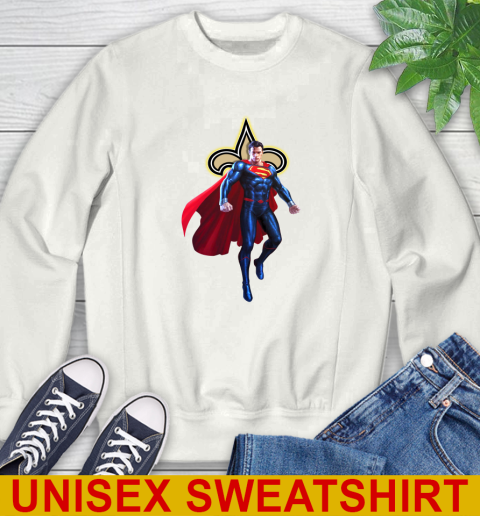 NFL Superman DC Sports Football New Orleans Saints Sweatshirt