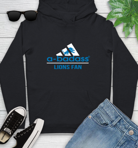 Detroit Lions NFL Football A Badass Adidas Adoring Fan Sports Youth Hoodie