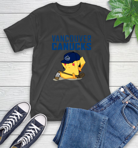 NHL Pikachu Hockey Sports Vancouver Canucks T-Shirt 2