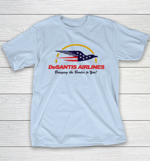 DeSantis Airlines Funny Political Meme Ron DeSantis Youth T-Shirt 5