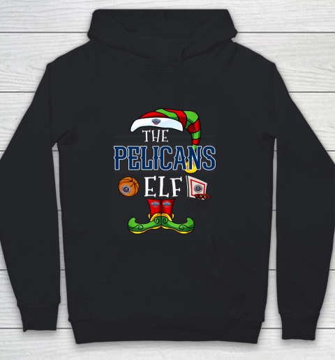 New Orleans Pelicans Christmas ELF Funny NBA Youth Hoodie