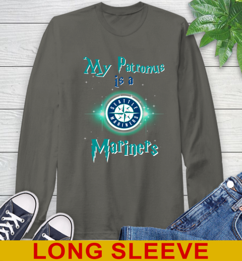 MLB Baseball Harry Potter My Patronus Is A Seattle Mariners Long Sleeve T-Shirt 10