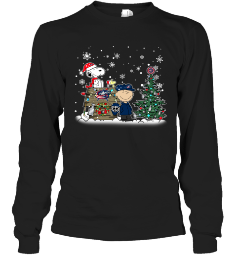 NHL Columbus Blue Jackets Snoopy Charlie Brown Woodstock Christmas Stanley Cup Hockey T Shirt NZq47A7XyCJ long sleeve tee 14 95 151514 front black