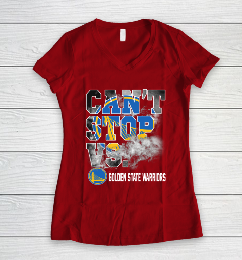 NBA Golden State Warriors Basketball Can't Stop Vs Women's V-Neck T-Shirt 8