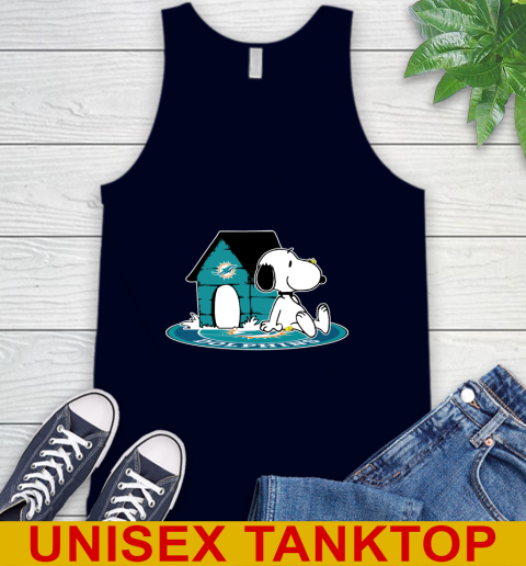 NFL Football Miami Dolphins Snoopy The Peanuts Movie Shirt Tank Top 3