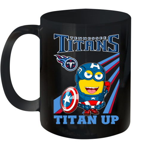 NFL Football Tennessee Titans Captain America Marvel Avengers Minion Titan Up Shirt Ceramic Mug 11oz
