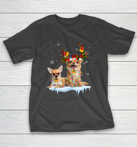 Chihuahua Christmas Light Shirt Gift T-Shirt
