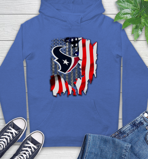Houston Texans NFL Football American Flag Hoodie 9
