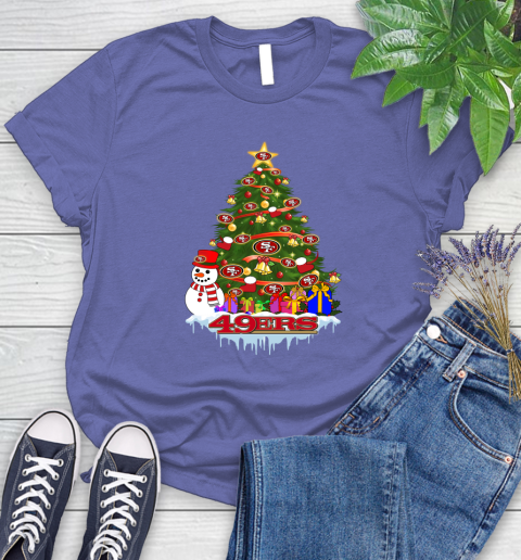 San Francisco 49ers Merry Christmas NFL Football Sports Women's T-Shirt 11