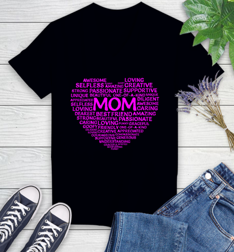 Mother S Day Funny Gift Ideas Apparel Best Mom Jumbled Heart T Shirt For Girls T Shirt Women S V Neck T Shirt Itees Global