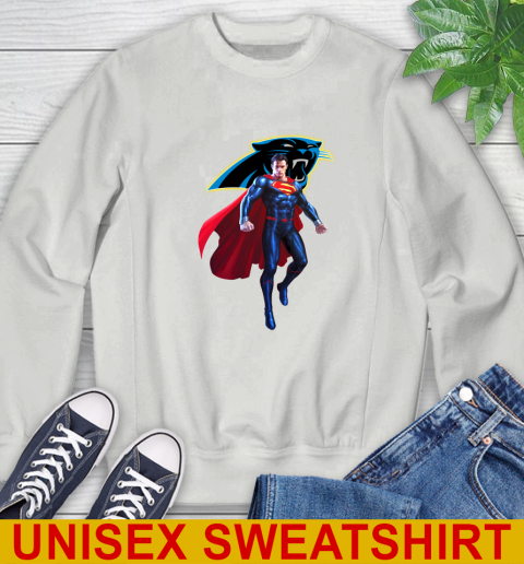 NFL Superman DC Sports Football Carolina Panthers Sweatshirt 5