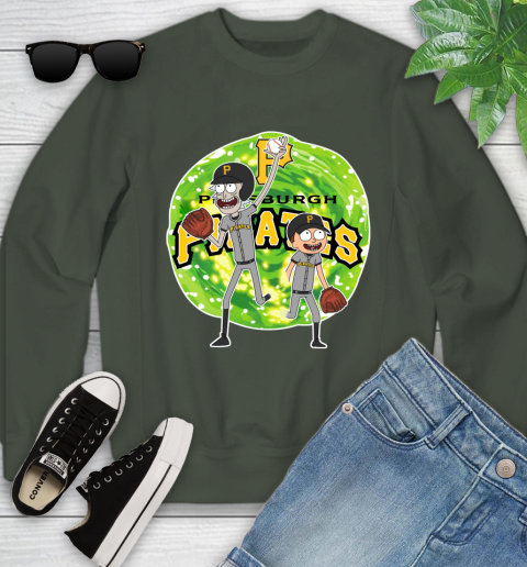 MLB Pittsburgh Pirates Rick And Morty Baseball Sports Youth Sweatshirt 10