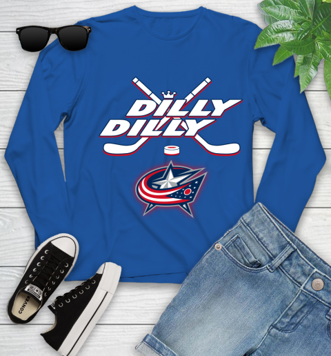 NHL Columbus Blue Jackets Dilly Dilly Hockey Sports Youth Long Sleeve 9