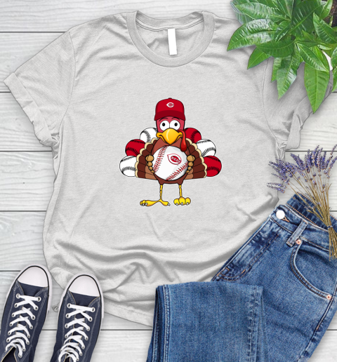 Cincinnati Reds Turkey thanksgiving Women's T-Shirt