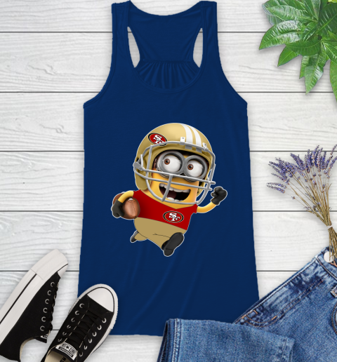 NFL San Francisco 49ers Minions Disney Football Sports Racerback Tank 9