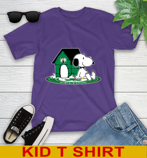 NBA Basketball Boston Celtics Snoopy The Peanuts Movie Shirt Youth T-Shirt 4