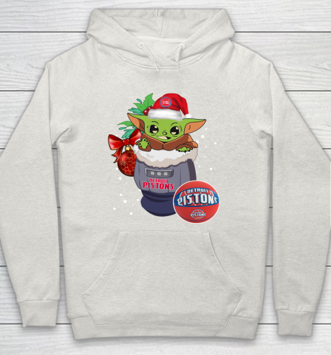 Detroit Pistons Christmas Baby Yoda Star Wars Funny Happy NBA Hoodie 12