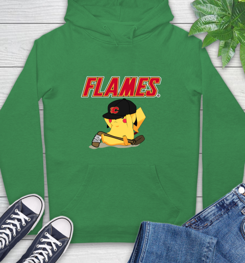 NHL Pikachu Hockey Sports Calgary Flames Hoodie 8