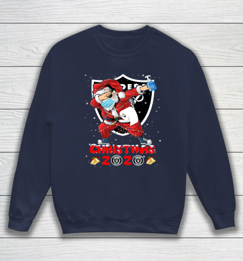 Oakland Raiders Funny Santa Claus Dabbing Christmas 2020 NFL Sweatshirt 2