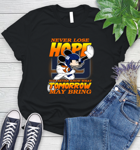 New York Giants NFL Football Mickey Disney Never Lose Hope Women's T-Shirt