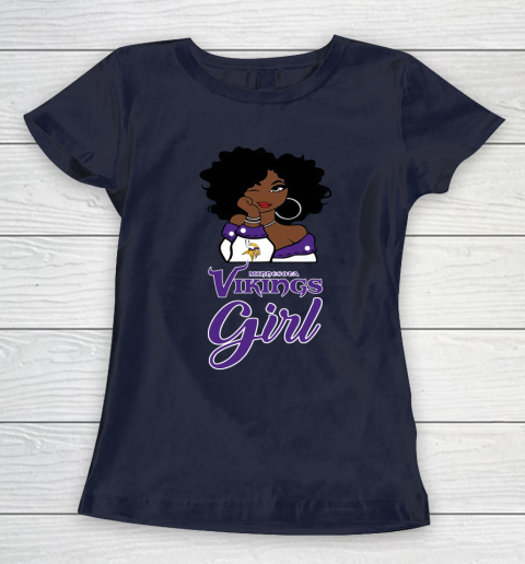 Minnesota Vikings Girl NFL Women's T-Shirt 4